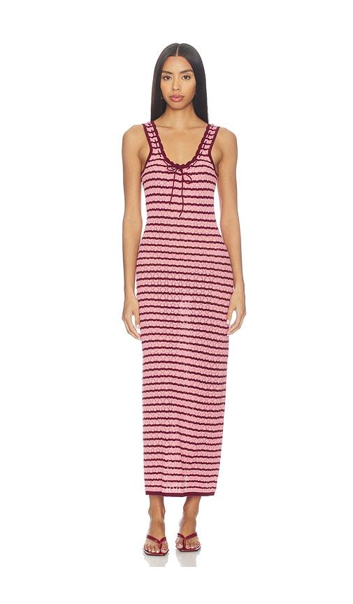 LSPACE Rosalie Maxi Dress in Pink,Burgundy by LSPACE