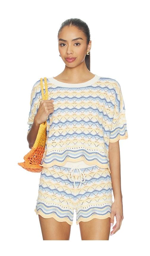 LSPACE Sunchaser Top in Blue,Lemon by LSPACE