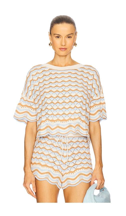 LSPACE Sunchaser Top in Cream,Baby Blue by LSPACE