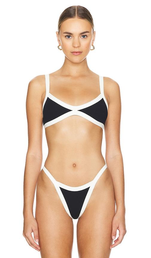 LSPACE Taylor Bikini Top in Black by LSPACE
