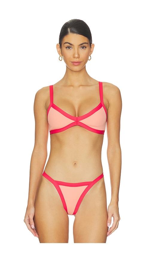 LSPACE Taylor Top in Coral,Fuchsia by LSPACE