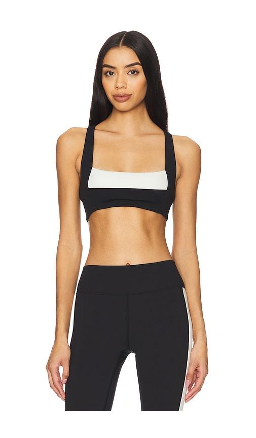 LSPACE Uppercut Sports Bra in Black,White by LSPACE