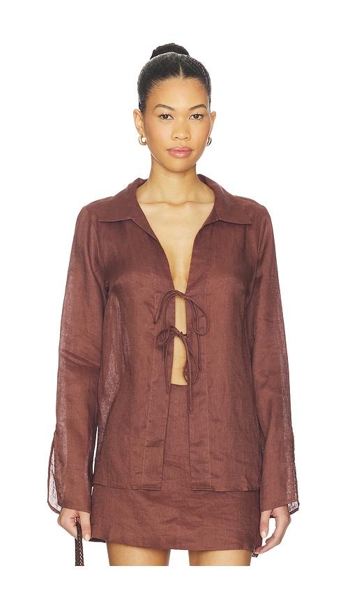 LSPACE Venice Shirt in Brown by LSPACE
