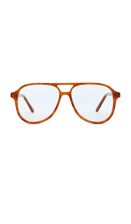 Lu Goldie Scout Blue Light Glasses in Burnt orange by LU GOLDIE