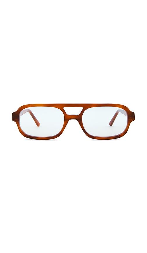 Lu Goldie Sofia Blue Light Glasses in Burnt orange by LU GOLDIE