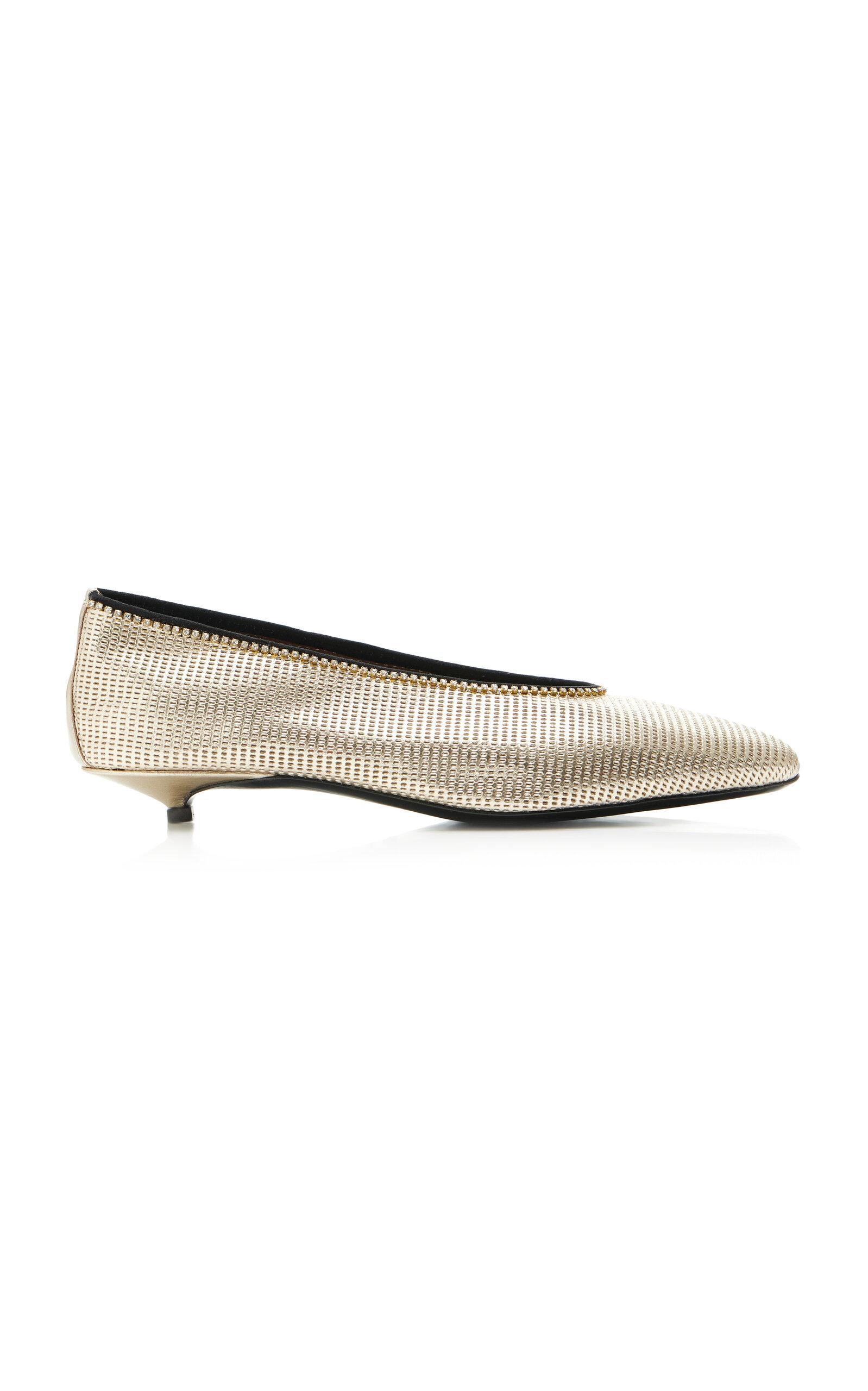 LUCASHEVA Alisa Crystal Leather Pumps - Moda Operandi by LUCASHEVA