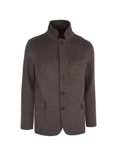high-neck button-up jacket by LUCIANO BARBERA