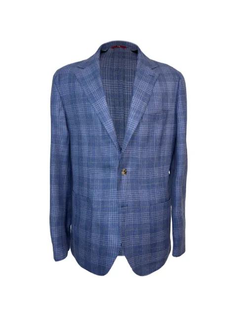 plaid-pattern notch-lapel blazer by LUCIANO BARBERA