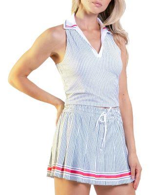 Womens' Glow Set Stripes Polo Tank Top by LUCKY IN LOVE