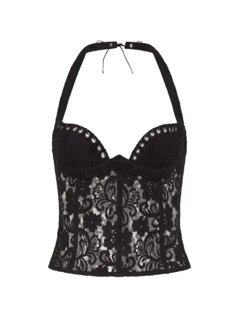 Lilo eyelet-embellished lace top by LUDOVIC DE SAINT SERNIN