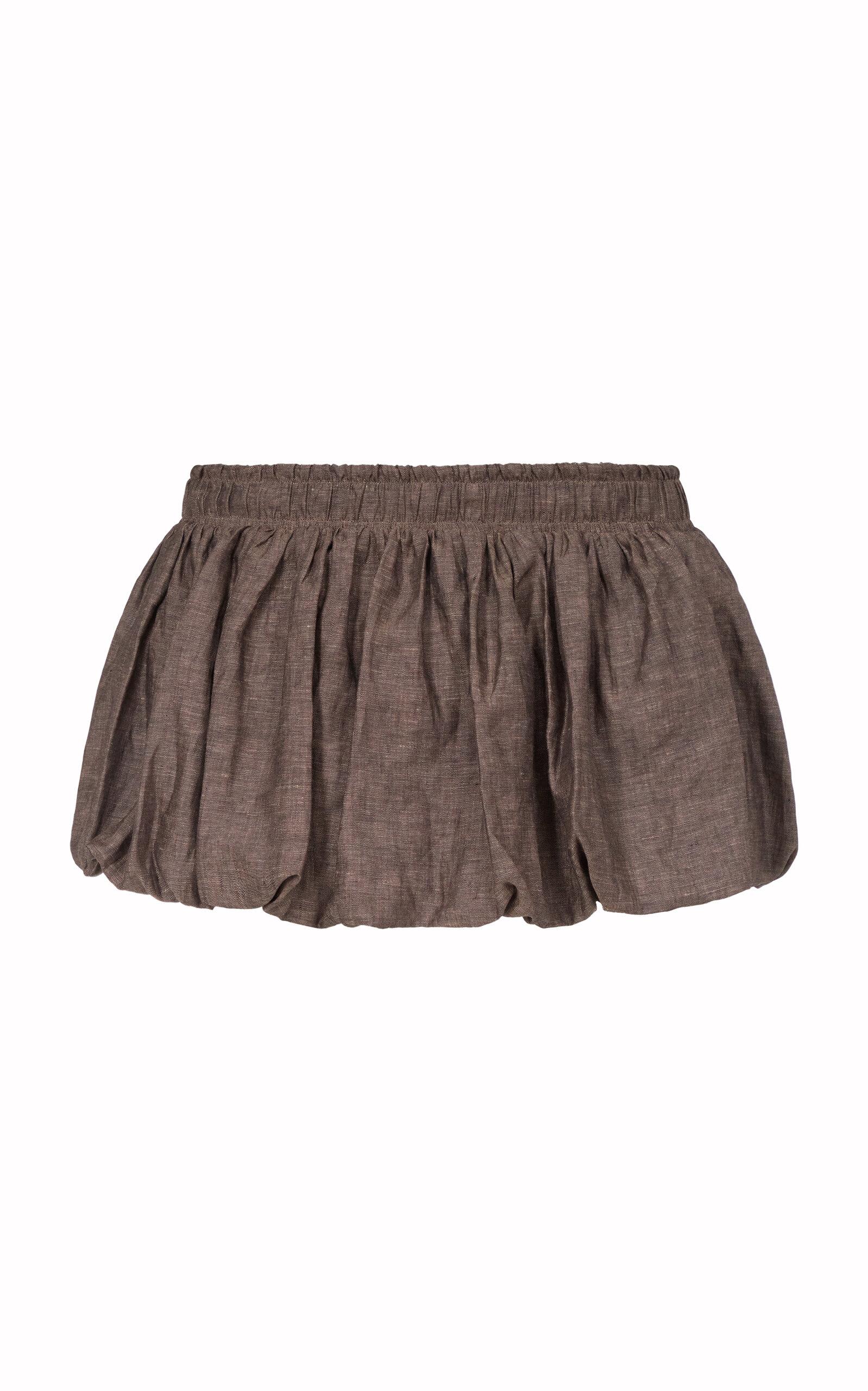 Ludovic de Saint Sernin Palais Bubble-Hem Linen Mini Skirt - Moda Operandi by LUDOVIC DE SAINT SERNIN