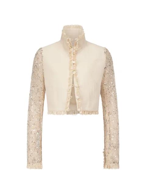 Odile ruffled sequin jacket by LUDOVIC DE SAINT SERNIN