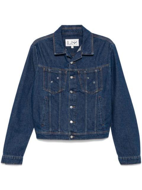 Self Portrait-print denim jacket by LUDOVIC DE SAINT SERNIN