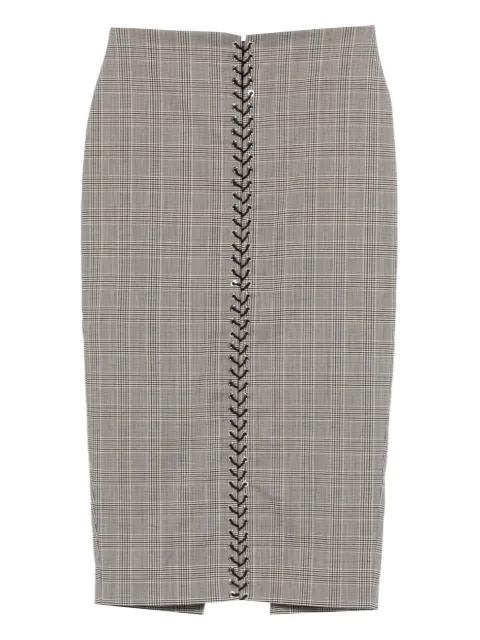 check-pattern drawstring skirt by LUDOVIC DE SAINT SERNIN