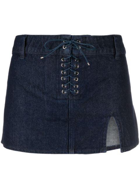 side-slit denim shirt by LUDOVIC DE SAINT SERNIN