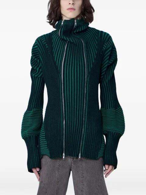 ribbed zip-up jacket by LUEDER