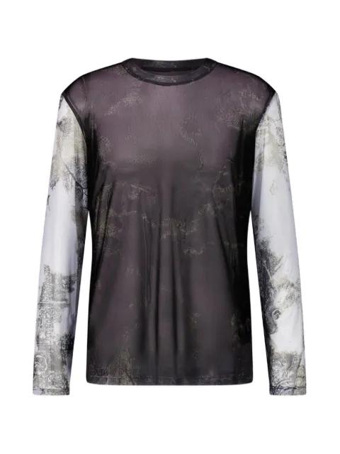 two-tone long-sleeve T-shirt by LUEDER