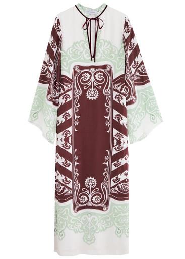 Lilah printed satin maxi dress by LUG VON SIGA
