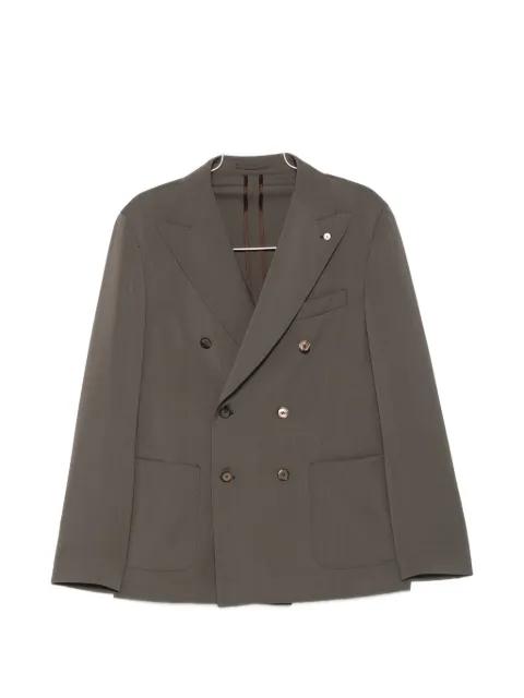 double-breasted buttoned suit by LUIGI BIANCHI MANTOVA