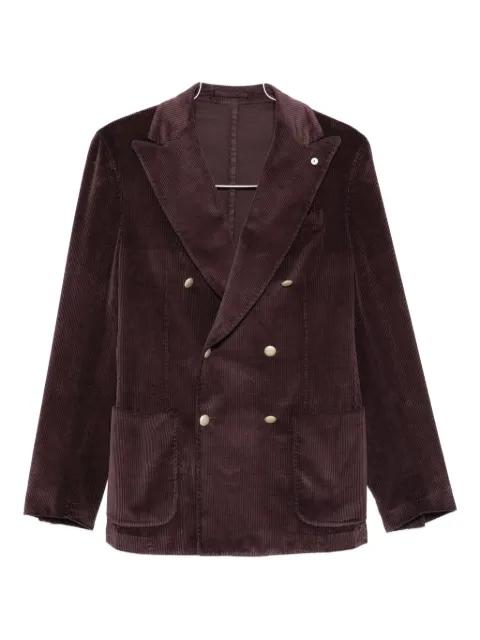 double-breasted corduroy blazer by LUIGI BIANCHI MANTOVA