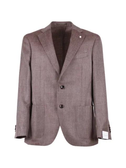herringbone drop blazer by LUIGI BIANCHI MANTOVA