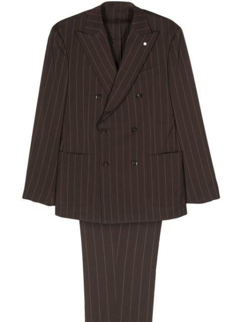 pinstriped double-breasted suit by LUIGI BIANCHI MANTOVA