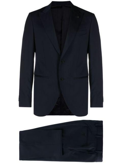 single-breasted virgin wool suit by LUIGI BIANCHI MANTOVA