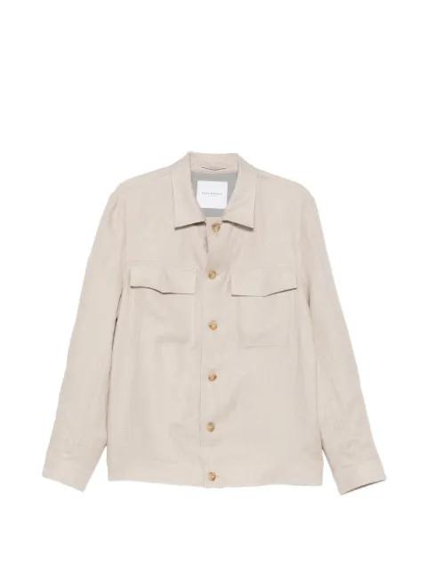 flap-pocket button-up overshirt by LUIGI BIANCHI