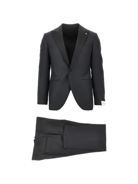 peak-lapel single-breasted suit by LUIGI BIANCHI
