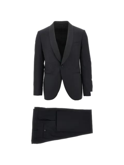 shawl-lapel single-breasted wool suit by LUIGI BIANCHI