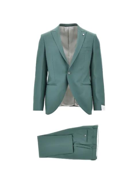 single-breasted wool suit by LUIGI BIANCHI