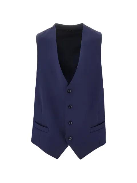 single-breasted wool waistcoat by LUIGI BIANCHI
