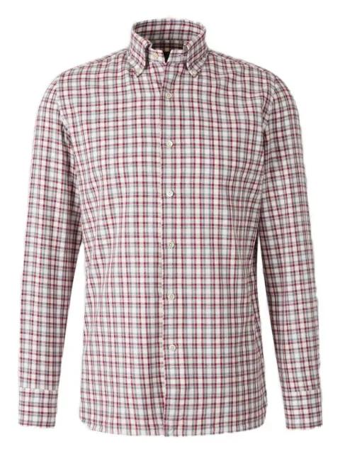 checked button-down shirt by LUIGI BORRELLI