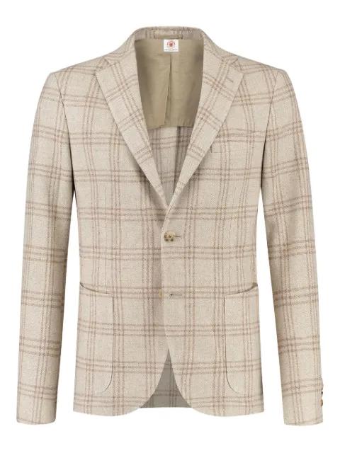 checked single-breasted blazer by LUIGI BORRELLI