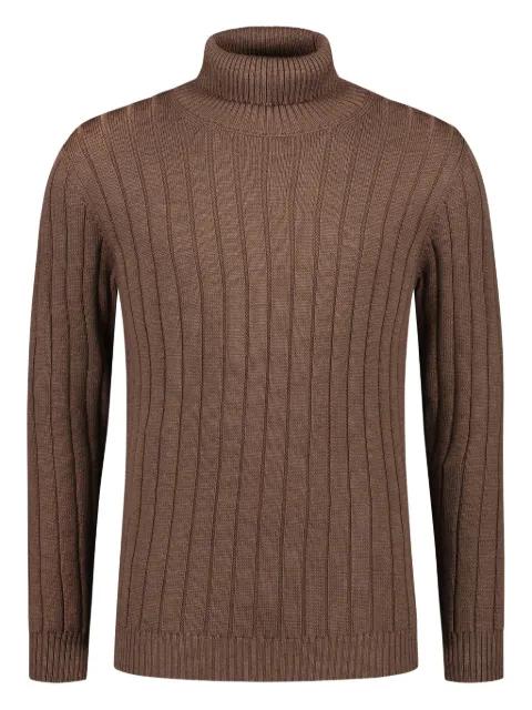 ribbed roll neck sweater by LUIGI BORRELLI