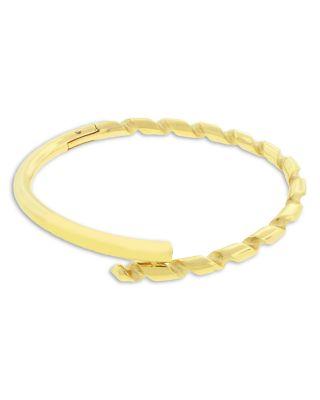 Men's 14K Yellow Gold Deeper Journey Diamond Drill Bit Bangle Bracelet by LUIS MORAIS