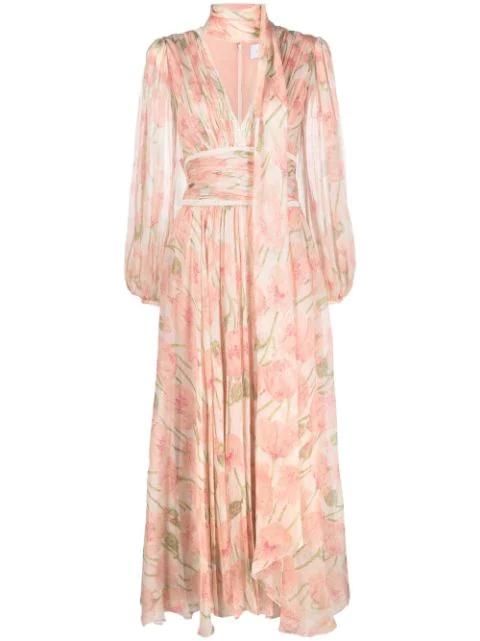 long-sleeve floral-print dress by LUISA BECCARIA