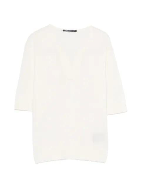 V-neck short-sleeve T-shirt by LUISA CERANO