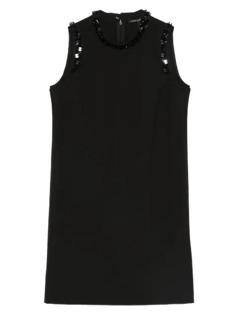 beaded-neck sleeveless mini dress by LUISA CERANO