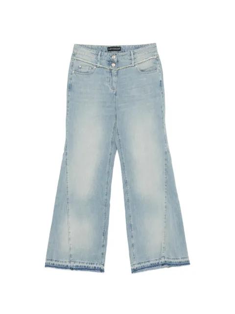 frayed-edge panelled jeans by LUISA CERANO