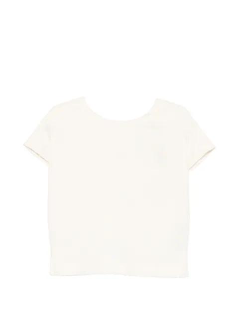 raw-cut V-back top by LUISA CERANO