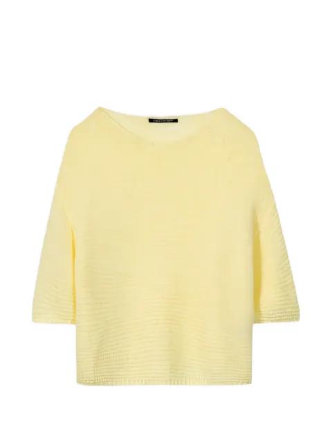 short-sleeved wool sweater by LUISA CERANO