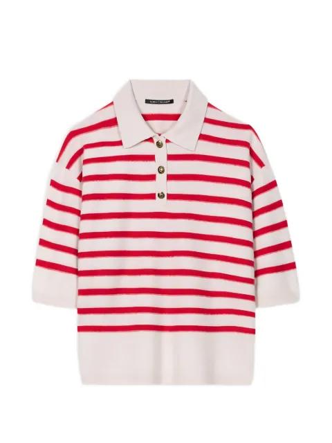 striped polo top by LUISA CERANO