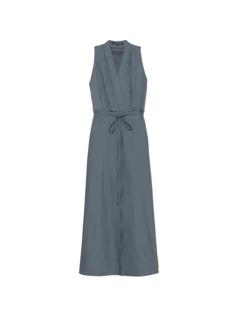 wrap-style belted midi dress by LUISA CERANO