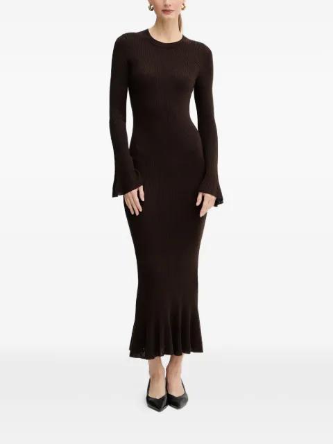 Madignano bell-cuff ribbed maxi dress by LUISA SPAGNOLI