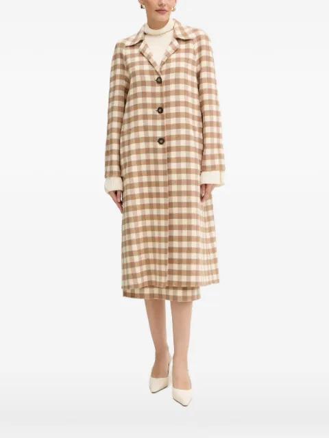 Scuderia checked button-up coat by LUISA SPAGNOLI