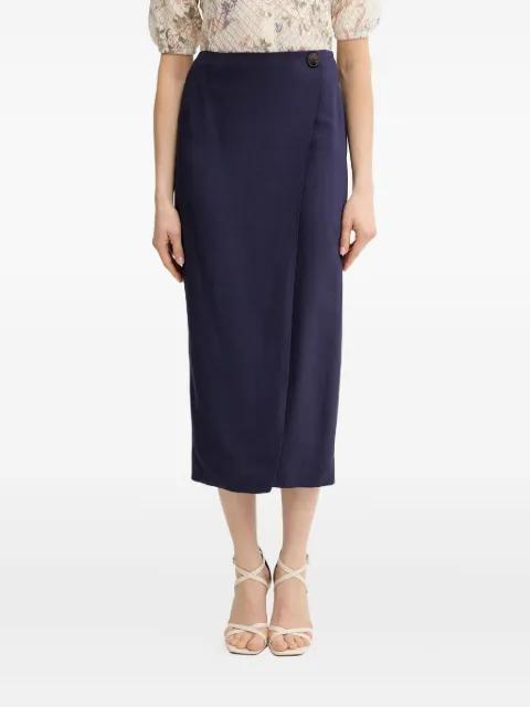 Triangolo wrap-front midi skirt by LUISA SPAGNOLI
