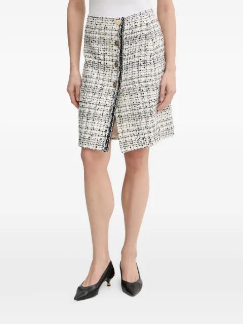 Tribunal button tweed skirt by LUISA SPAGNOLI