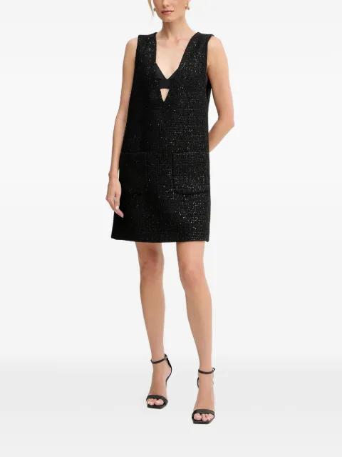 V-neck patch-pocket mini dress by LUISA SPAGNOLI