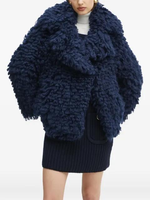 bouclé-textured shawl-collar jacket by LUISA SPAGNOLI